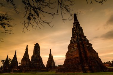 ayuthaya il, Tayland tapınak wat chaiwatthanaram