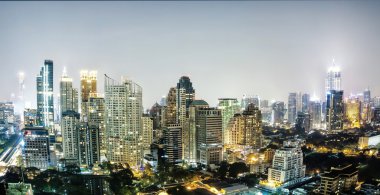 Bangkok city night view clipart