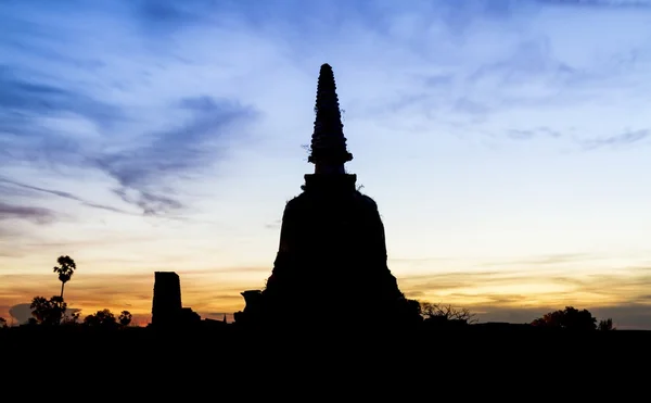 Silat der Pagode in Ayutthaya, Thailand — Stockfoto