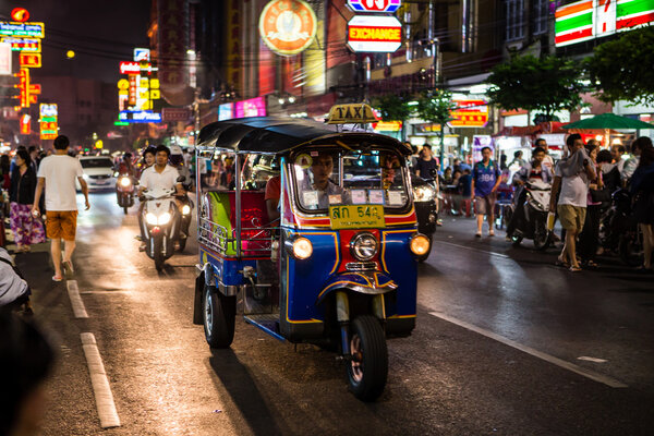 Tuk - tuk on Chinatown street