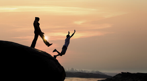 Wife betrayed her husband by the kick