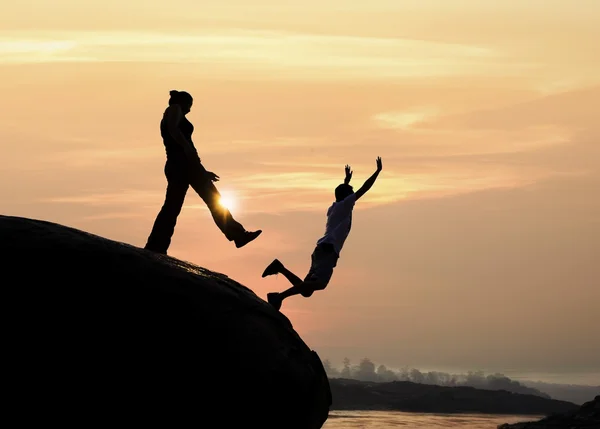 Wife betrayed her husband by the kick — Stock Photo, Image