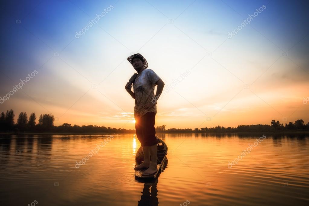 Fisherman on the boat