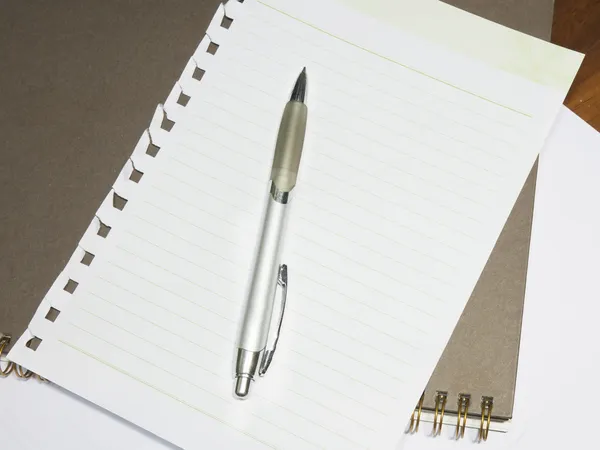 Στυλό με το σημειωματάριο — Φωτογραφία Αρχείου