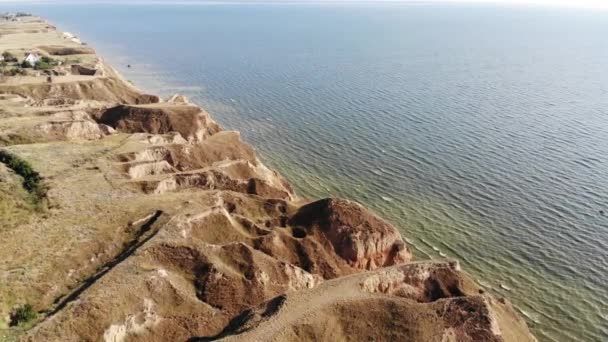 Cañón Roca Arena Roca Ucrania Antes Guerra Roca Junto Mar — Vídeo de stock