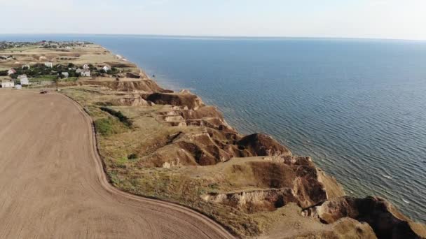 Canyon Zandsteen Rots Ukraïne Voor Oorlog Rots Aan Zee — Stockvideo