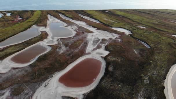 Eiland Eiland Ukraine Jarilgach Meer Het Eiland Vuurtoren Zee Oekraïne — Stockvideo