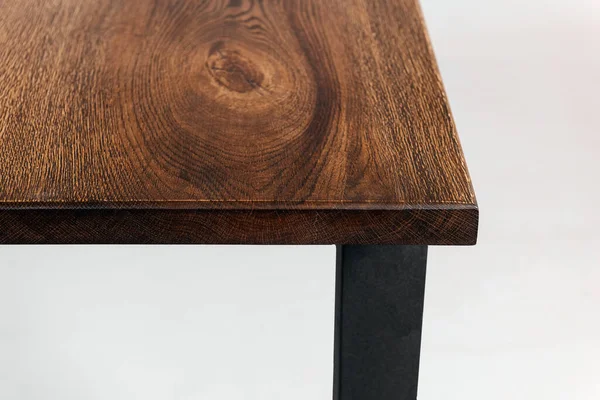 Handmade Wooden Table White Background All Details — ストック写真