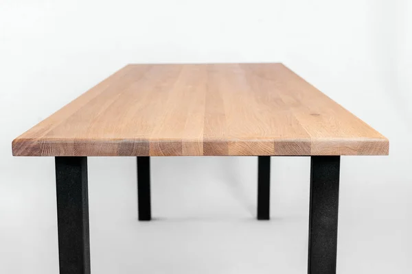 Handmade Wooden Table White Background All Details Лицензионные Стоковые Изображения