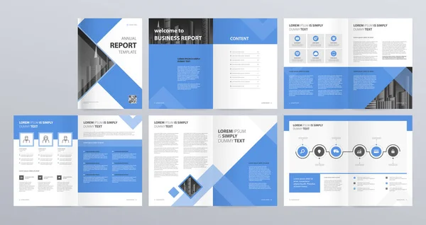Layoutdesign Für Geschäftsbroschüren Mit Deckblatt Für Unternehmensprofil Geschäftsbericht Flyer Präsentationen — Stockvektor