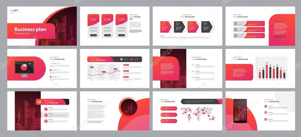 business presentation template design backgrounds and page layout design for brochure, book, magazine, annual report and company profile, with info graphic elements graph design concept