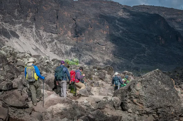 Descendo ao Acampamento Barranco, Kilimanjaro — Fotografia de Stock