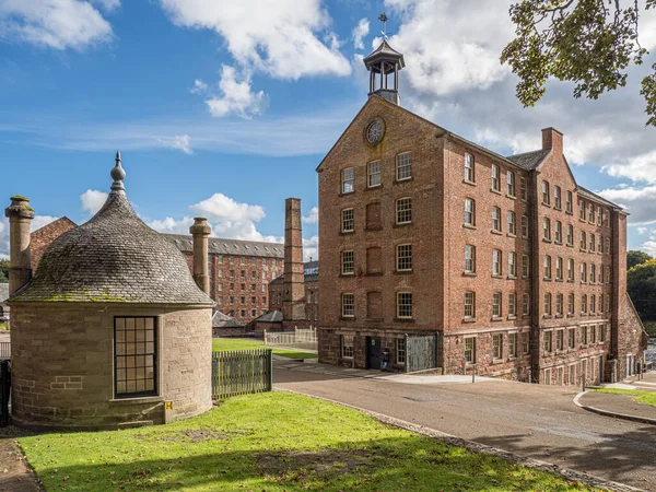 Stanley Mills Perthshire Scozia Uno Storico Cotonificio Acqua Sulle Rive Foto Stock Royalty Free