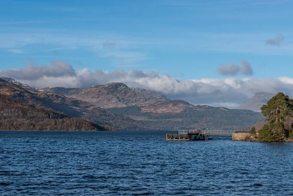 Blick Auf Loch Lomond Zur Seebrücke Von Rowardennan — Stockfoto