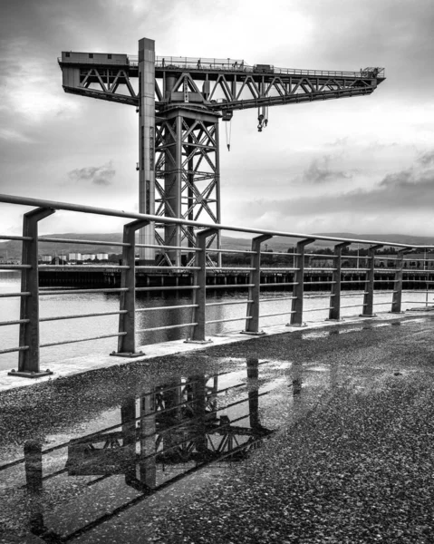 Титан Кораблебудування Журавель Історичній Верфі Клайдбанк Шотландія — стокове фото