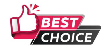 Baş parmağın havada en iyi seçim sancaktır. En çok satanlar listesinin işareti. Satılık en iyi etiket seçimi. İyi tavsiye..