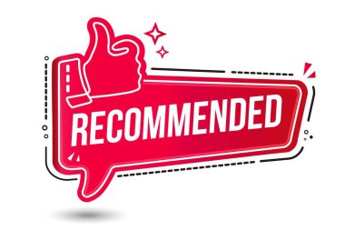 Tavsiye edilen pankart. Baş Parmakla Düşünce Baloncuğu. 