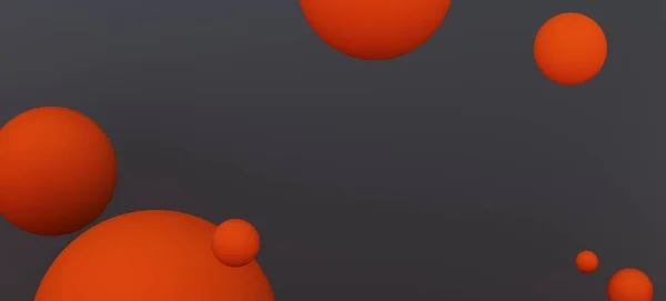 Абстрактний Фон Помаранчевими Кульками Графітовому Фоні Місце Вашої Реклами Візуалізація — стокове фото
