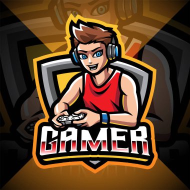 Oyuncu Esport Maskot Logosu Tasarımı