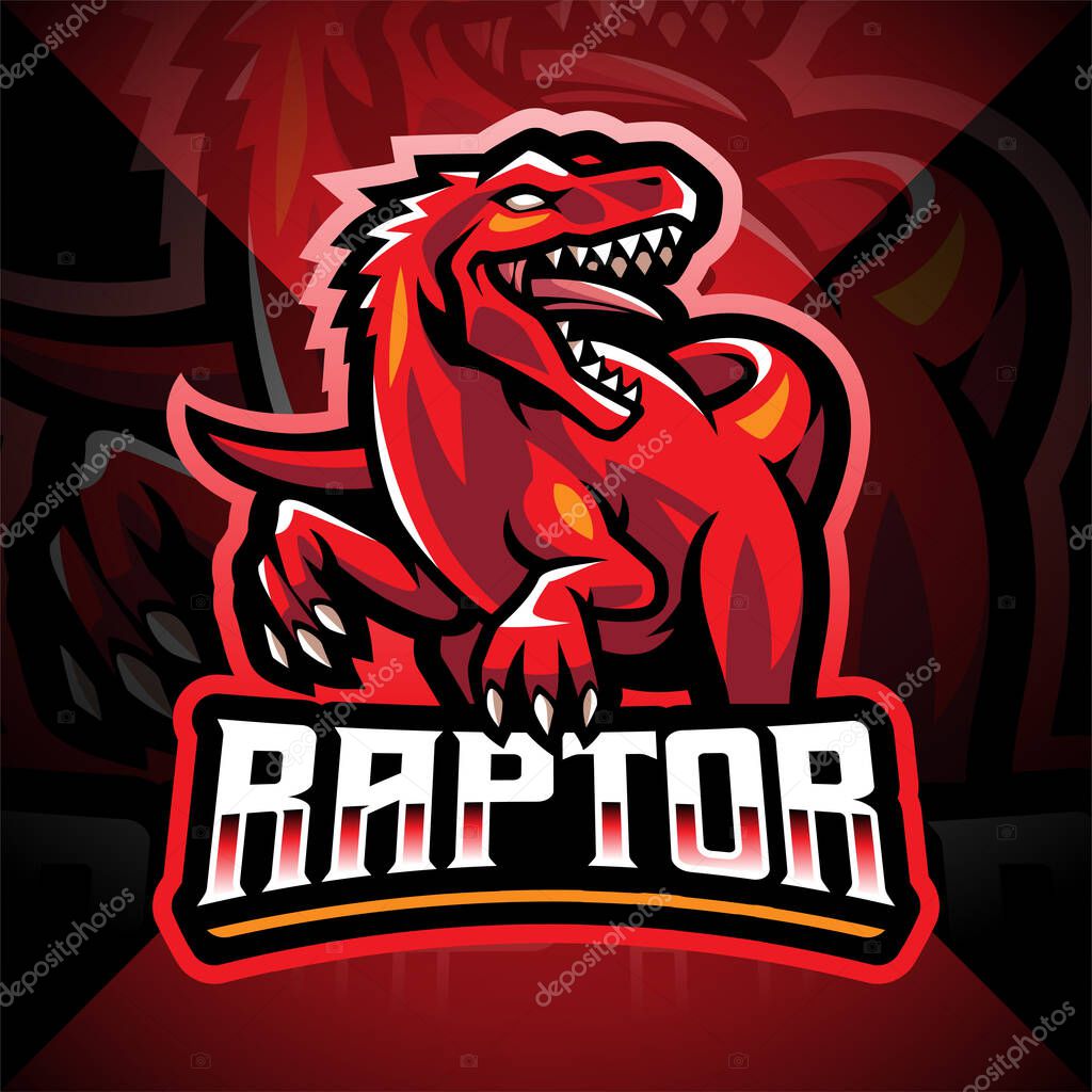 Raptor esport mascot logo design