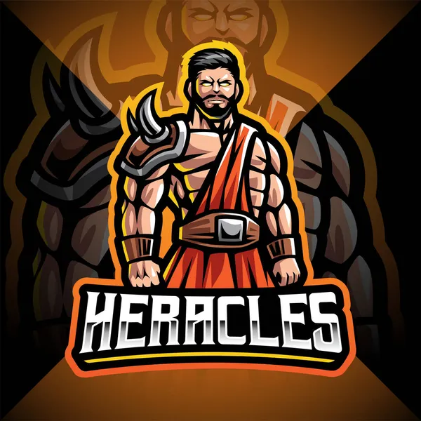 Conception Logo Mascotte Esport Heracles — Image vectorielle