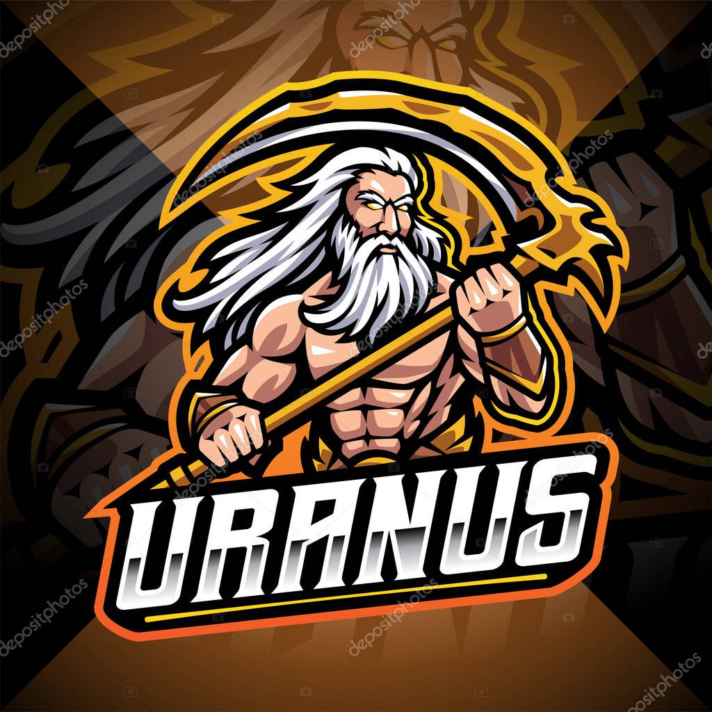 Uranus god esport mascot logo design