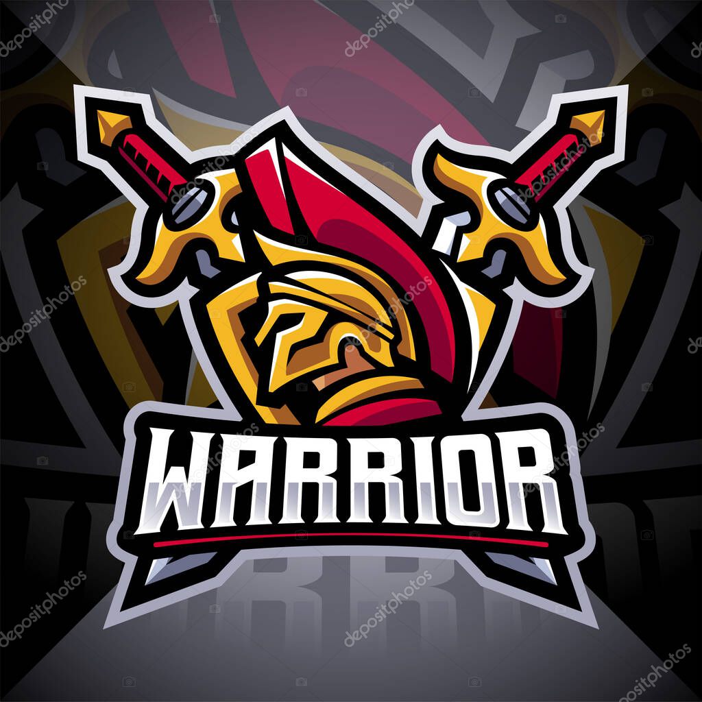 Warriors esport mascot logo design