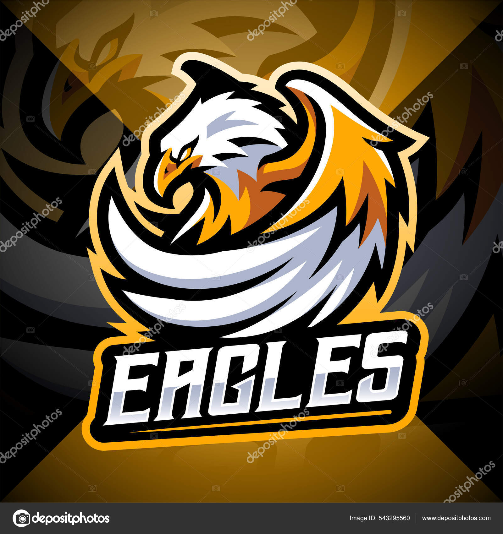 老鹰埃斯特波特吉祥物标志设计图库矢量图©visink 543295560, image size:1600x1700