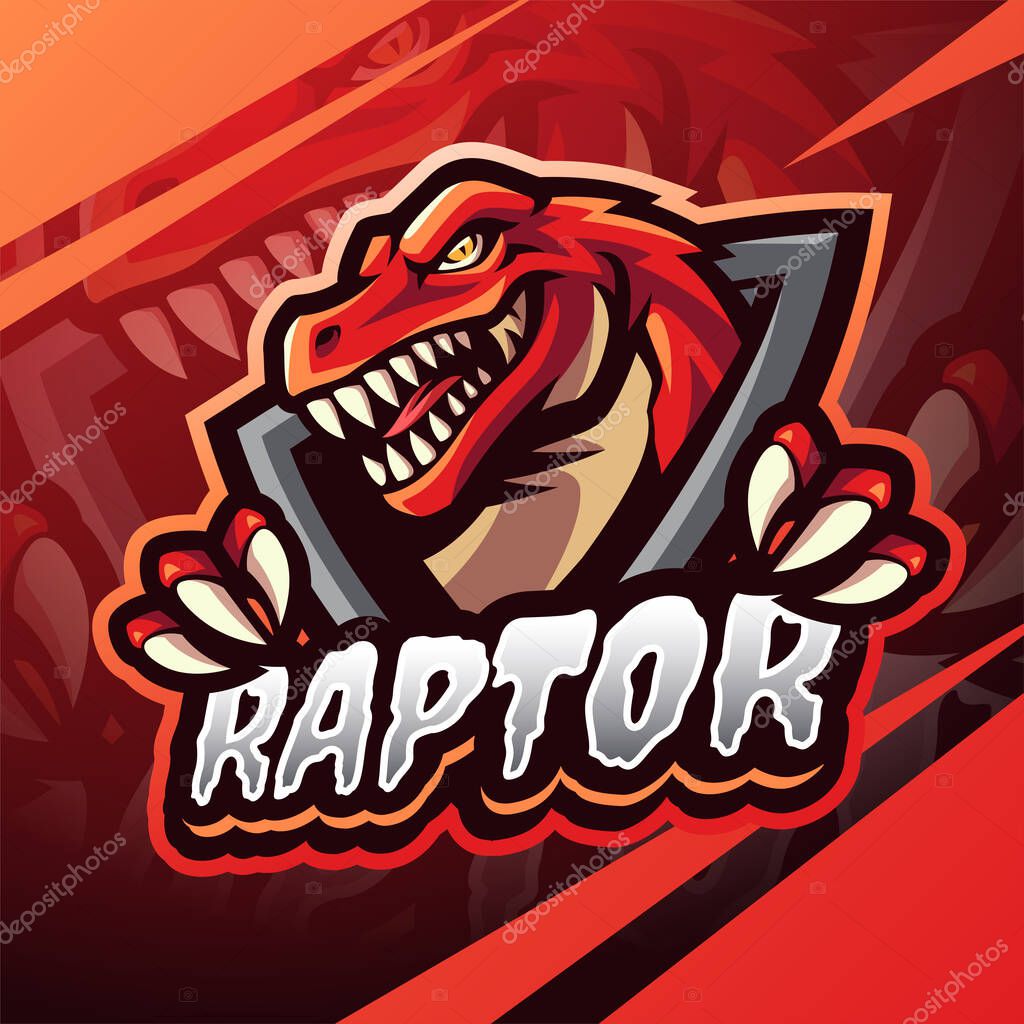 Raptor esport mascot logo design