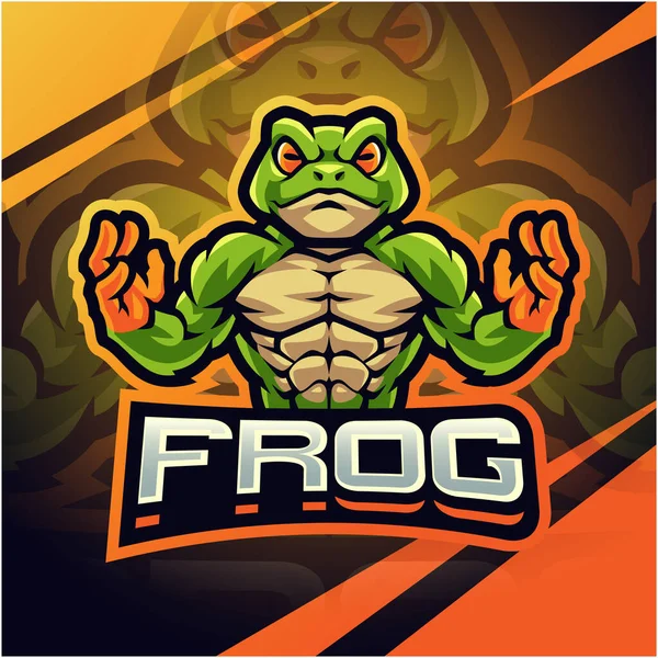 Froschjäger Esport Logo Design — Stockvektor