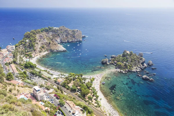 Isola bella, mazzaro taormina Sicílie Itálie — Stock fotografie