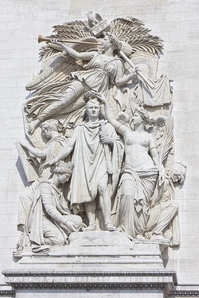 Detalle del Arco del Triunfo en París — Foto de Stock