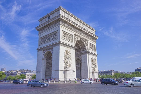 Arc de triomphe in Parijs, Frankrijk — Stockfoto