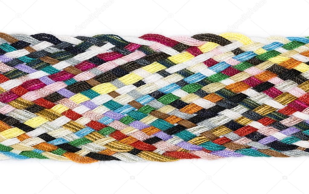 Strip woven cotton multicolored