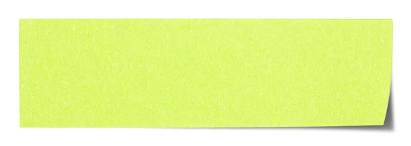 Nota pegajosa retangular verde — Fotografia de Stock