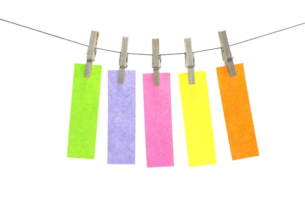 Five multicolor flat sticky note — Stock Photo, Image