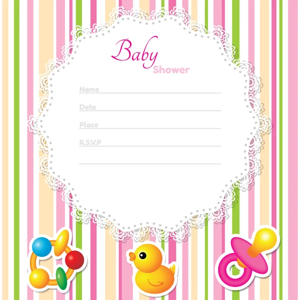 Baby Shower Card — Stock Vector