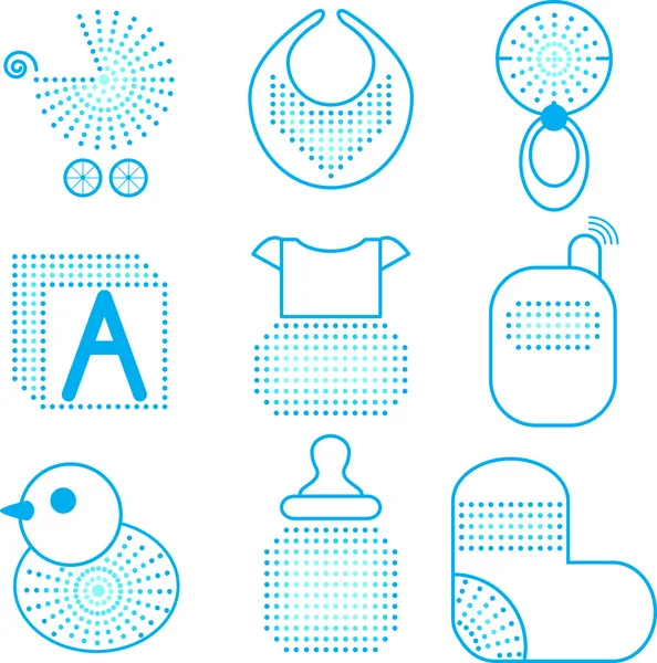 Ensemble de symboles de bébé — Image vectorielle