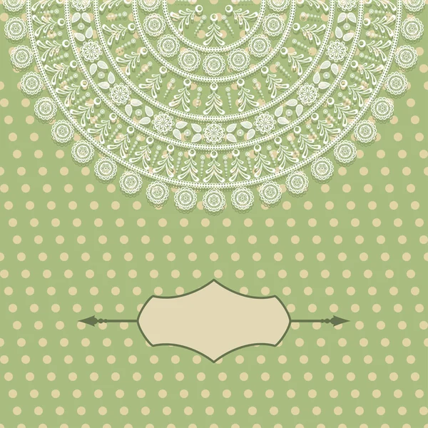 꽃 패턴으로 빈티지 카드 디자인 — 스톡 벡터