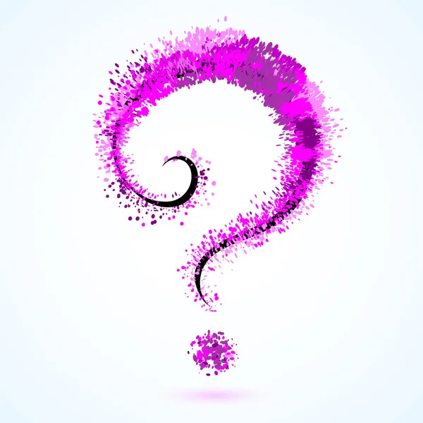 Colorful stylized question mark — Stock Vector