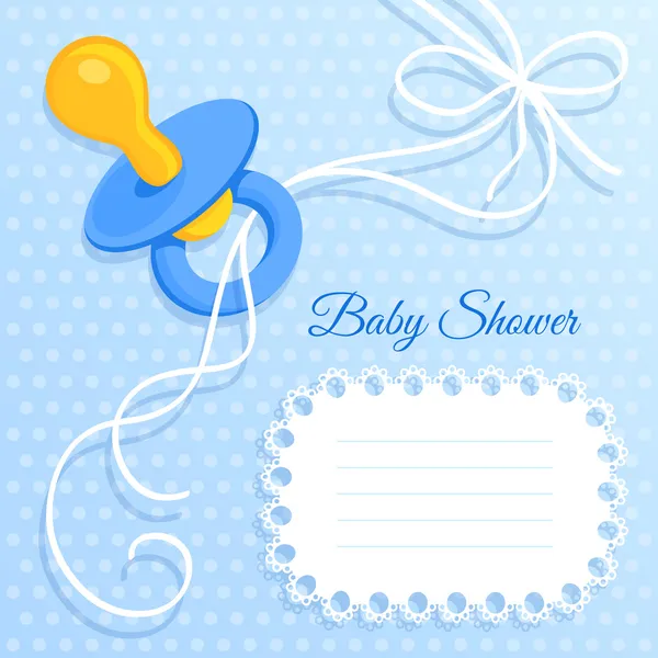 Baby boy shower card — Stock Vector