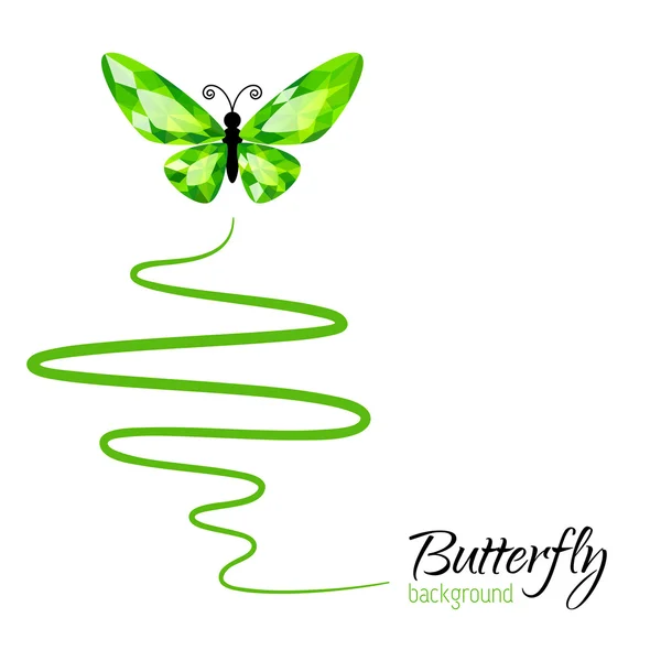 Arrière-plan avec papillon — Image vectorielle
