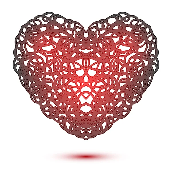 Corazón aislado en blanco — Archivo Imágenes Vectoriales