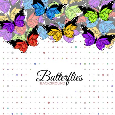 arka plan ile kelebekler