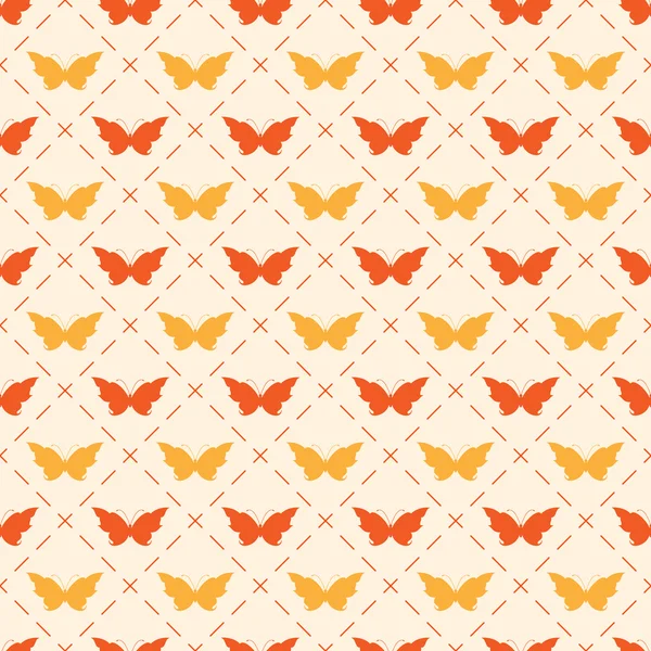 Seamless pattern with bitterflies — Stock Vector