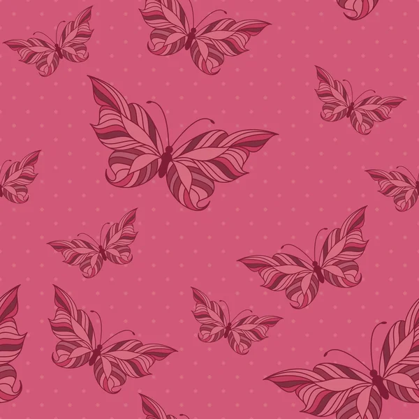 Seamless pattern with butterflies — Stock Vector