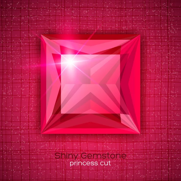 Gemstone prinsesse formet på tekstureret baggrund – Stock-vektor