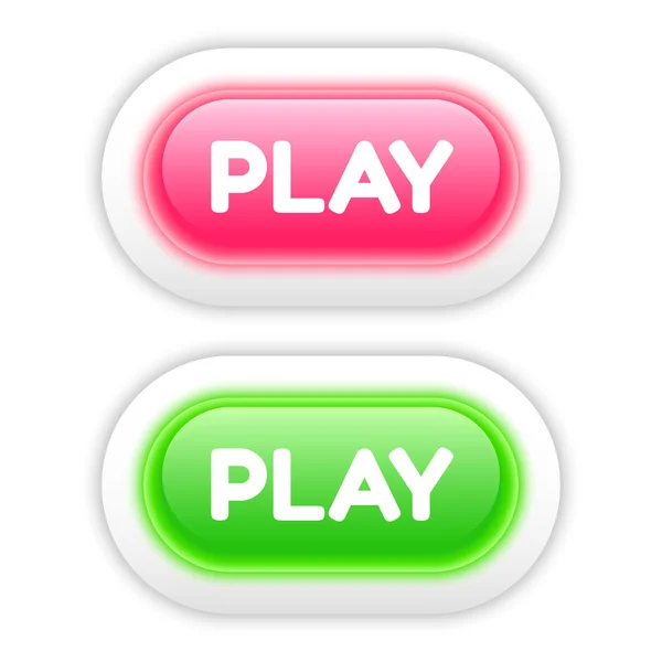 Botón de juego aislado en blanco — Vector de stock