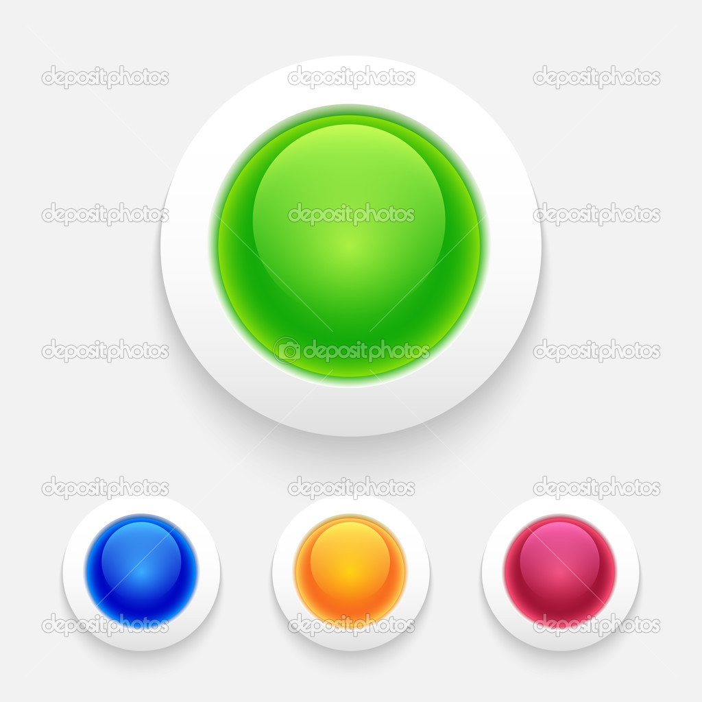 Set of glossy buttons