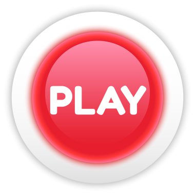 yürüt düğmesi üzerinde beyaz izole